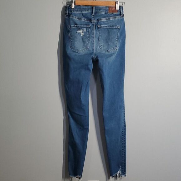 American Eagle jeans women's size 2 long 2L blue curvy super hi-rise jeg… - Picture 2 of 16
